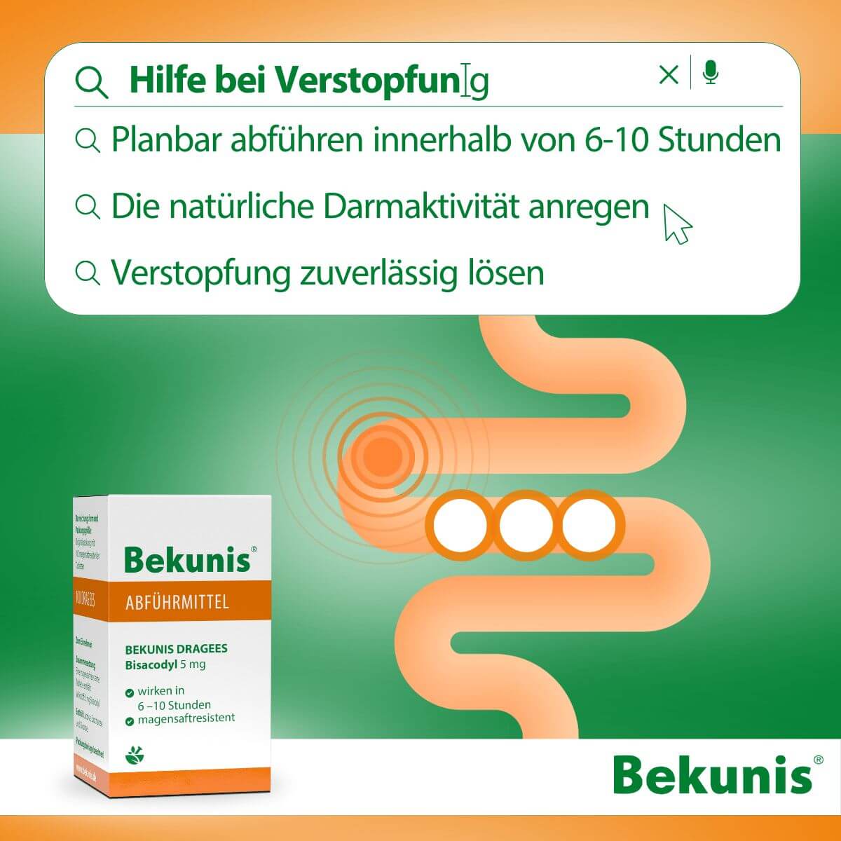 Bekunis Dragees Bisacodyl 5 mg, 100 Stück