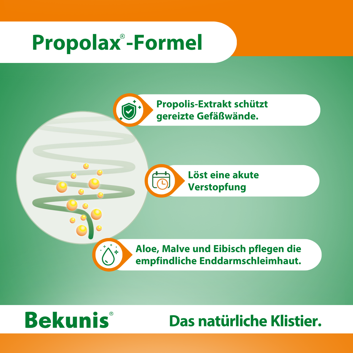 Bekunis Mini-Einlauf mit Propolax, 6 Stück