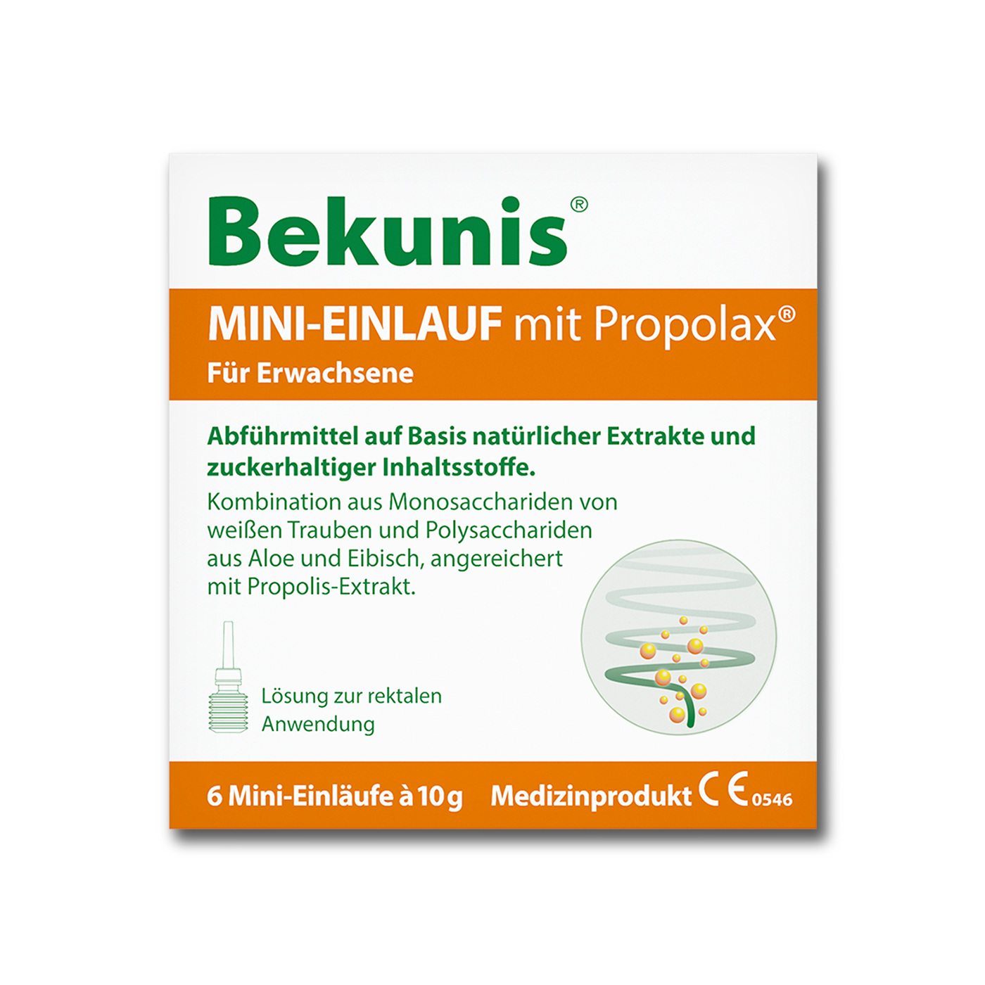 Bekunis Mini-Einlauf mit Propolax, 6 Stück